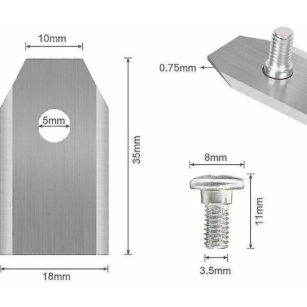 45 X Titanium knive til alle Husqvarn/automower/yardforce/gardena robotplæneklippere...