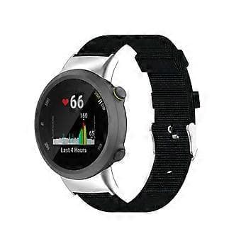 Udskiftningsarmbånd i nylon til Garmin Forerunner 45 45S Swim 2 (sort)