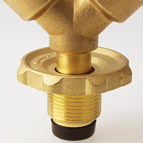2-suuntainen propaanikaasun jakoadapteri sulkuventtiilillä