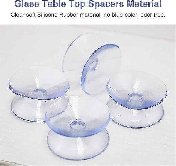 10 Pcs Double-Sided Suction Cups Non-Slip Double-Sided Suction Cups Transparent Table Spacers For Glass Tops 20MM