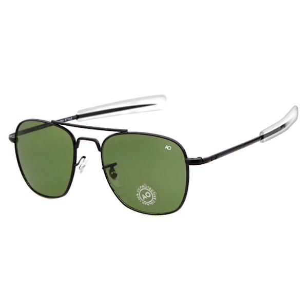 Lentäjäpilotti Aurinkolasit Miehet Naiset 2021 Vintage Merkki Designer Amerikkalainen Armeija Sotilas Optiset AO Aurinkolasit de sol masculino black-green