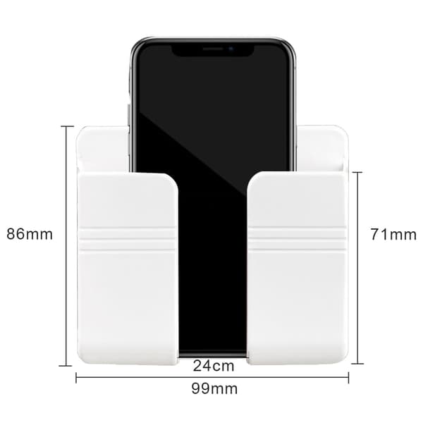 2-pack Wall Mounted Phone Holder, Damage-Free Wall Mount for Smartphones Mobile Phone Stand Charging Holder