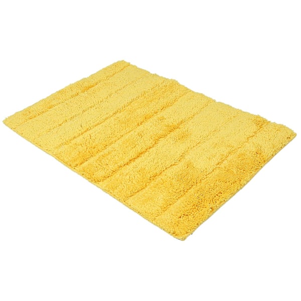 Matt Absorberende Skridsikker Dørmatte Europæisk T-Remse Badeværelsesmatte Hjem 45 x 65cm Gul