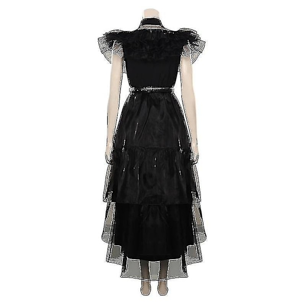 Wednesday Addams -asu naisille aikuisille, 2023, ilman peruukkia [ZHE] Without wig S