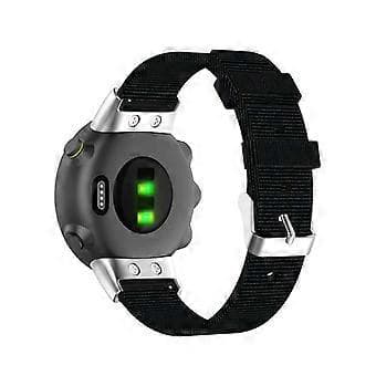 Udskiftningsarmbånd i nylon til Garmin Forerunner 45 45S Swim 2 (sort)