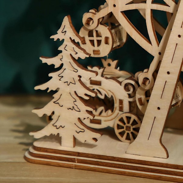 3D Træpuslespil Pariserhjul Model Kits, Hjernetræning og Puslespil til Jul/Fødselsdag, Gaver til Voksne og Teenagere til at Bygge Kombination, A A