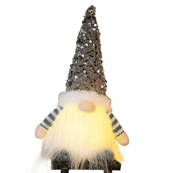 Lysande Jultomte LED Juldekoration för Inomhus Julpynt[ZHE] Grey