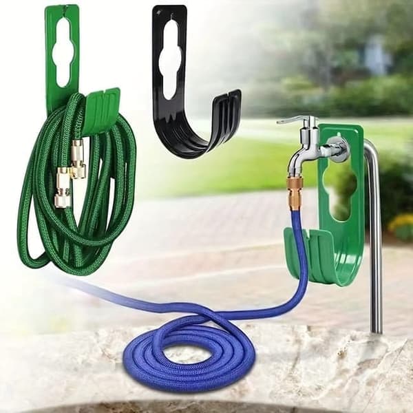 2-pack Wall Mounted Hose Holder - Garden Hose Storage, Water Hose Hanger