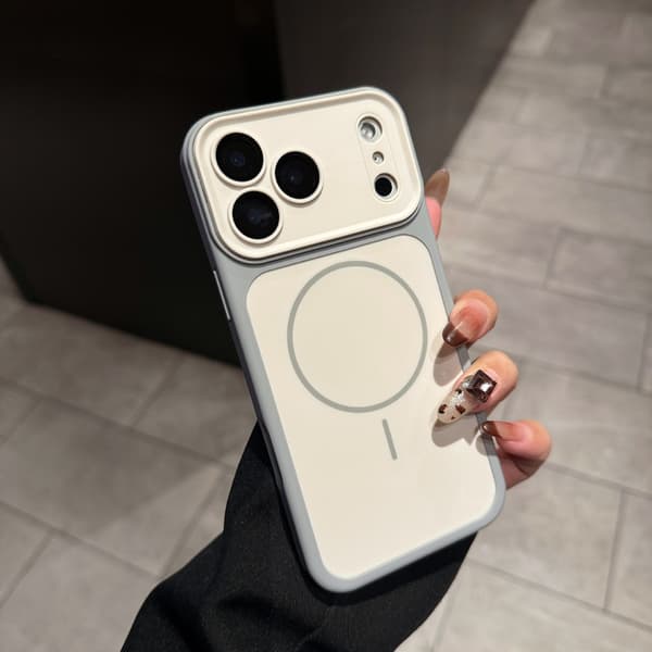 Färgblock magnetfodral för iPhone 17 Pro Max Style 3