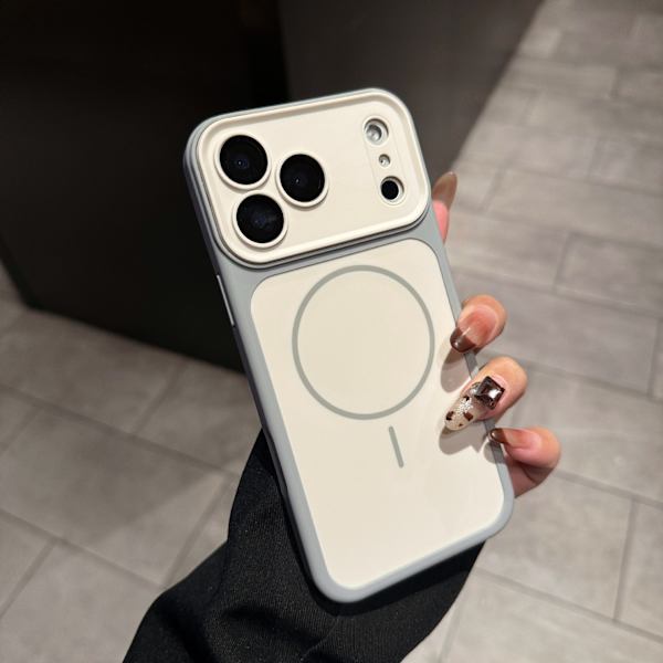 Fargeblokk magnetisk deksel til iPhone 17 Pro Max Style 3