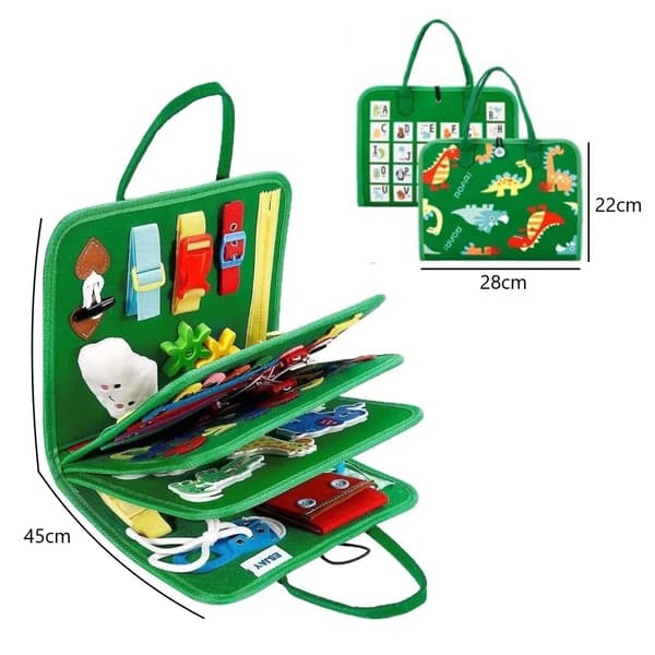 Montessori Aktivitetsbok for Barn - 8 sider Grön green