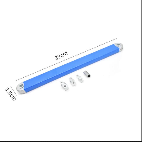 Offset forlængernøgle med 1/2 tomme 1/4 tomme 3/8 tomme drivadapter Multifunktionel skraldenøgle til mekanikere Garage Håndværkere 39cm