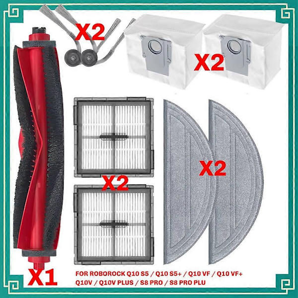Roborock Q10 & S8 Series Erstatningsdeler Kit[ZHE]