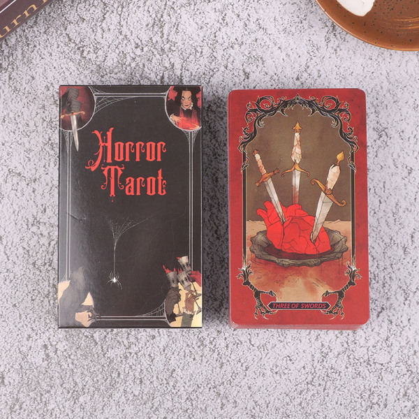 Fullständiga engelska Tarot Nybörjarkort Skräck Tarotspådom