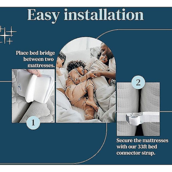 20 cm Sengebro Madrasskobling for å gjøre to enkeltsenger om til en King Size...