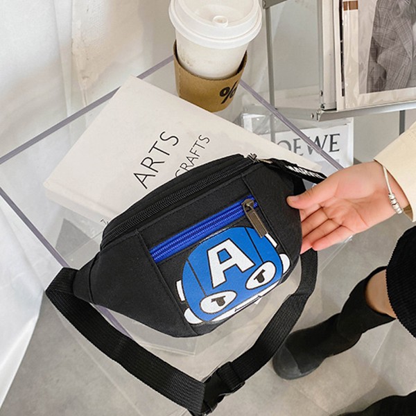 Söt barnbröstväska Mini tryckt axelväska tecknad anime