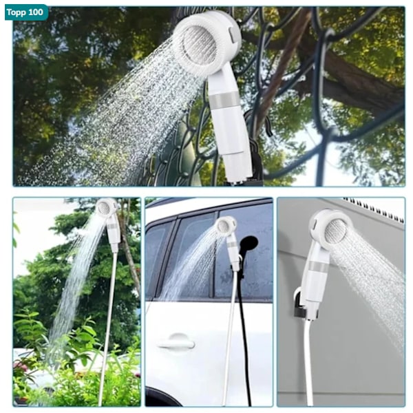 Rechargeable Camping Shower Pump - Adjustable Flow for Travel[ZHE]