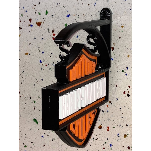 Harley Davidson Veggdekorasjonsskilt, Harley Davidson Logo Skilt Ornament, Harley Davidson Veggdekorasjon, Ingen LED