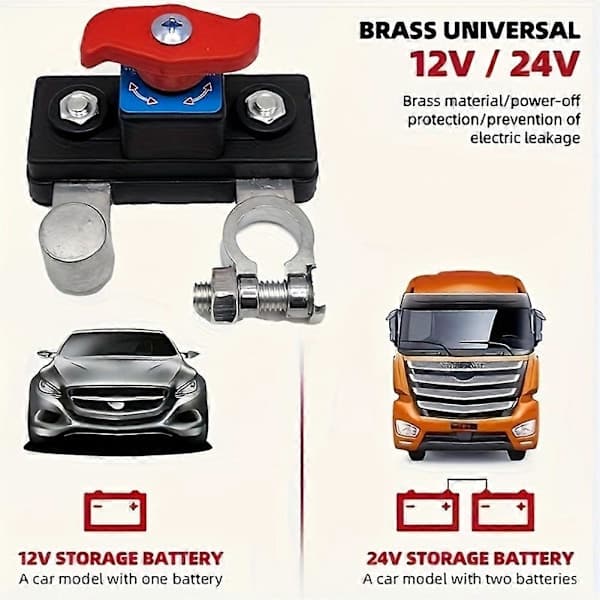 Manuel Automatisk Batteriafbryder til 12V/24V Køretøjer[ZHE]