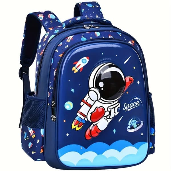 Ryggsekk for barn med astronauttrykk, lett nylon, justerbar stropp rocket spaceman Not provided