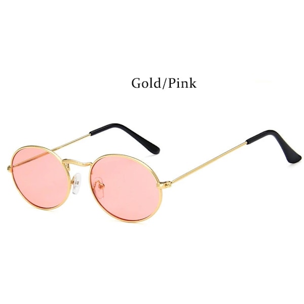 RBRARE Uusi Saapuminen Naisten Aurinkolasit Retro Metalliset Soikeat Aurinkolasit Miesten Candy Color Läpinäkyvät Aurinkolasit Vintage Aurinkolasit GoldPink GoldPink As picture