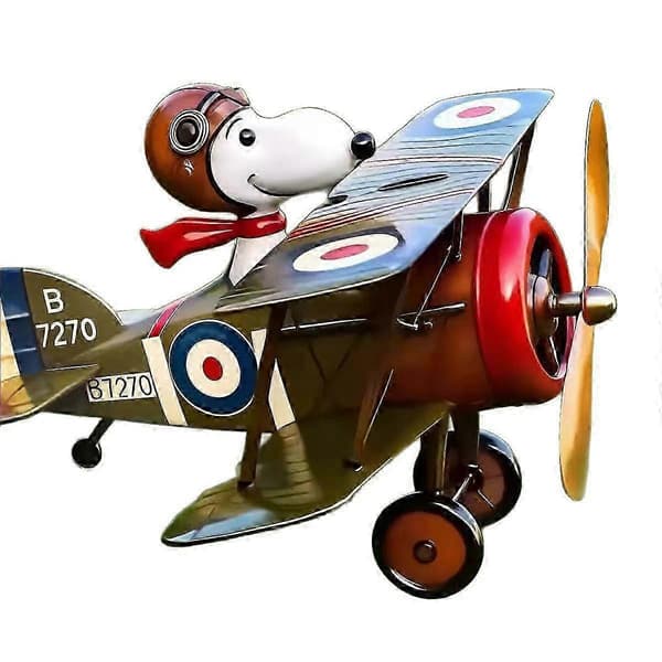 Snoopy Pilot Hagevindmølle Værfløy Utendørs Hagedekorasjon Propellrotasjonsdesign
