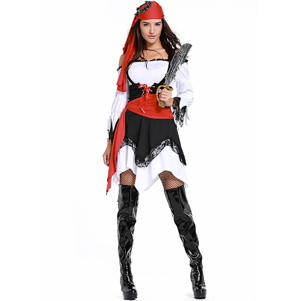 Halloween-festdrakt Voksen piratdrakt Nattcosplay