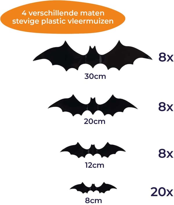 Lepakkoseinätarrat ja ikkunatarrat Halloween-sisustukseen