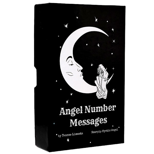 Angel Number Message Tarotkort med gullkant for familie, venner og juleunderholdning [ZHE]
