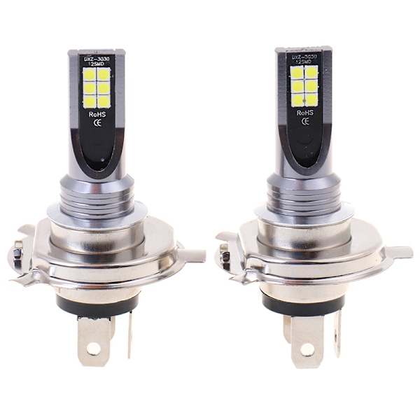 2 kpl H4 200W 12000LM LED-ajovalot halogeenilampuilla