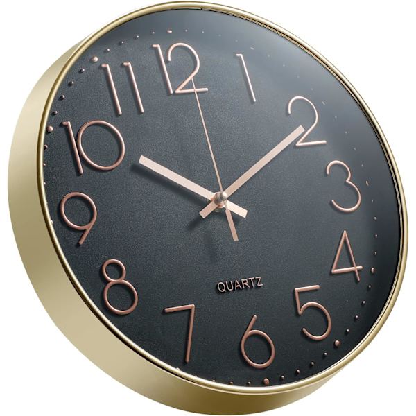 Stille Quartz Analog Vægur - 30Cm - Ingen Tikken