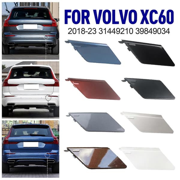 Dragkrokslock bakre stötfångare för Volvo XC60 2018-2023 Unpainted