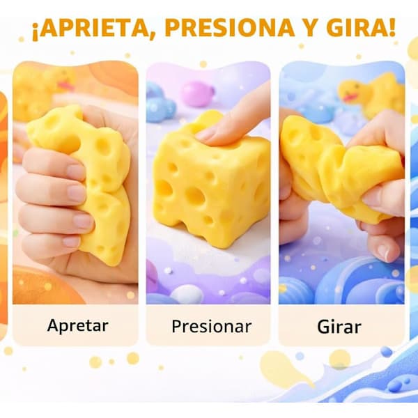 2-pack Mjuk Gul Ost Squishy Leksak - Långsamt Stigande Stresslindring för Barn och Vuxna