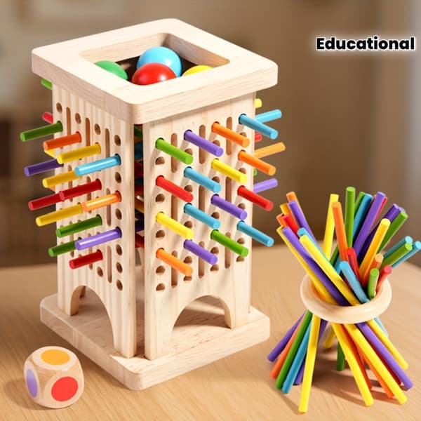 Puinen tappipalapeli perheen hauskanpitoon ja aivojen kehitykseen New Pull Stick Toy