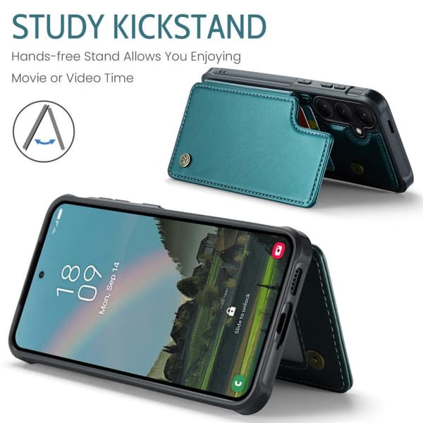 Samsung Galaxy S26 5G Case with Card Slot RFID Protection Grön