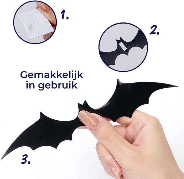 Lepakkoseinätarrat ja ikkunatarrat Halloween-sisustukseen