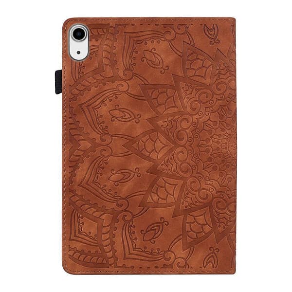 Blomstermønster Imprægnering Læder Tablet Stativ Cover med Kortplads til iPad mini (2024)/mini
