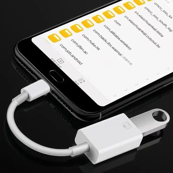 Lightning til USB-adapterkabel for iPhone[ZHE] Vit White