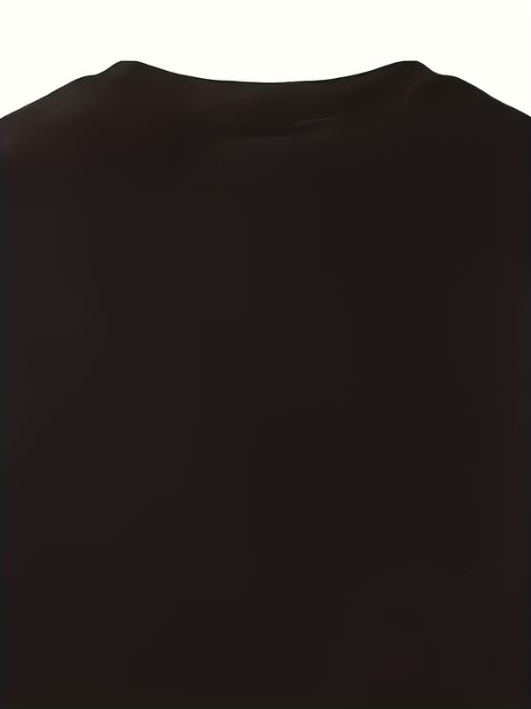 Fleecefodrad tröja med rund hals för män, långärmad vintertröja, varm vardagstopp XL Black