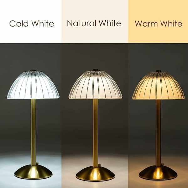 Sladdlös LED-bordslampa, batteridriven dimbar lampa - sänglampa för vardagsrum ...