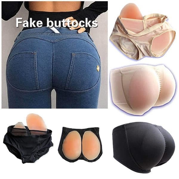 Silikone Pad Enhancer Falsk Numse Trusse Hip Butt Løfter - Sort Black L