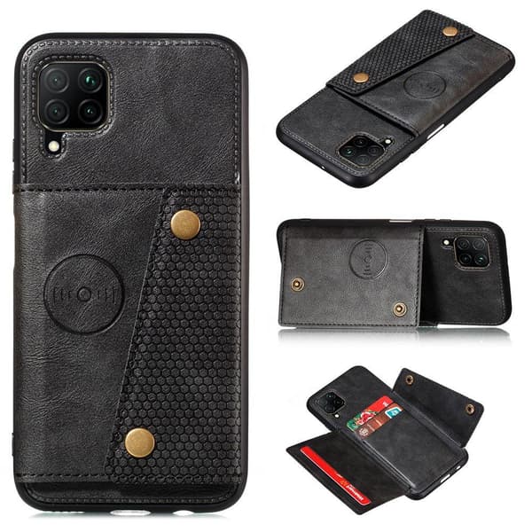 Samsung Galaxy A42 - Stylish Practical Case with Card Holder Röd