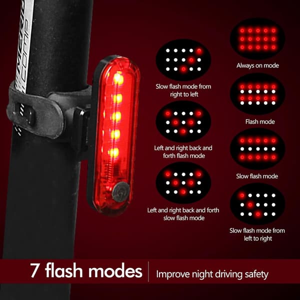USB Uppladdningsbart LED Cykel Bakljus Set, 2-Pack Super Starkt [ZHE]