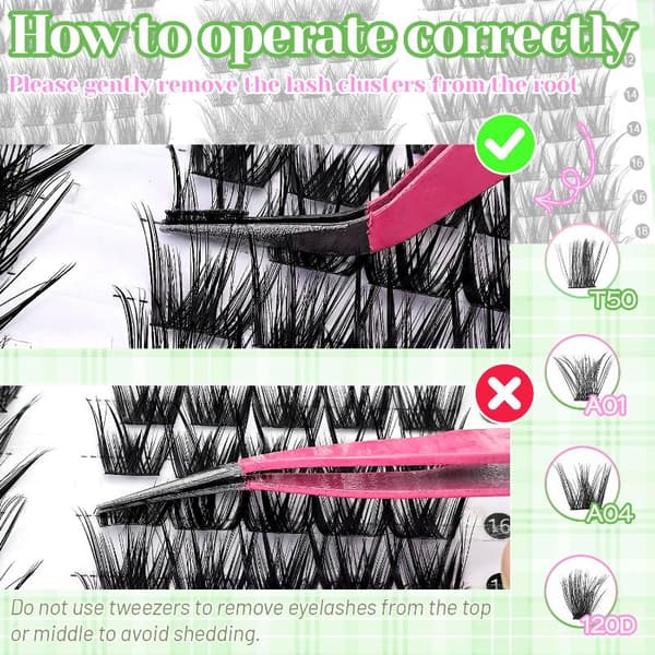 DIY Eyelash Extension Kit Individuelle Vipper Kluster D-krøll Vippekluster