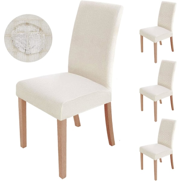 Stolsöverdrag 4-pack, Stretch Matbordsskydd Tvättad Modern