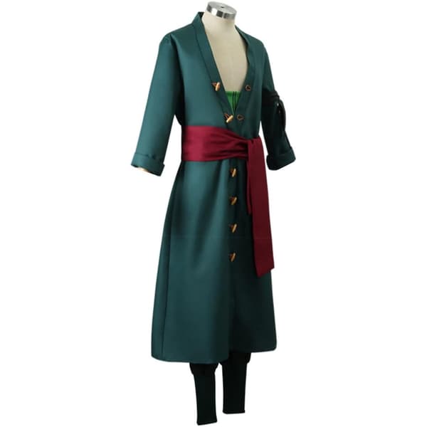 Roronoa Zoro Cosplay Kostume Anime Kåbe Tøj Med Øreringe