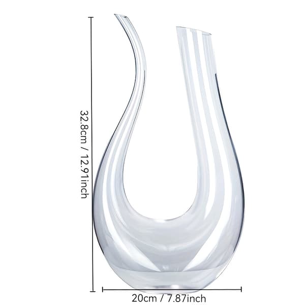Krystall U-formet vinlufter for å forbedre smak og aroma U-Shaped Carafe
