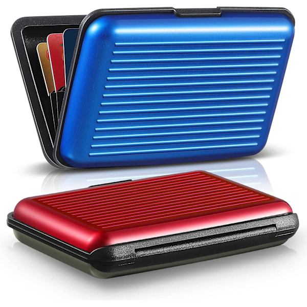 2-pakning Slim Mini RFID-blokkerende kredittkortholder i aluminium M[ch]
