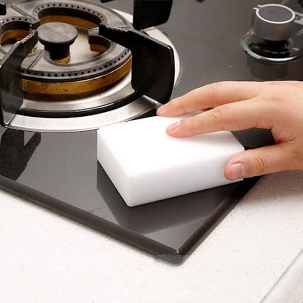 100-pack 8x5x3cm magiska rengöringssvampar, rengöring melaminsvamp, skum för väg...