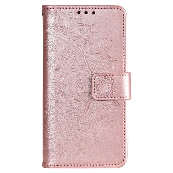 Samsung S22 Mandala Plånboksfodral - Ros[ZHE] Rosa guld